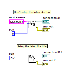 TCP Listen VI Setups