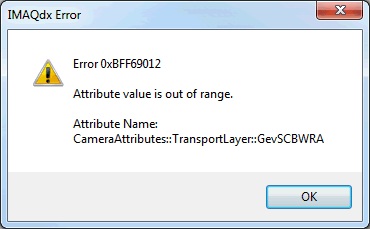Attribute value is out of range
